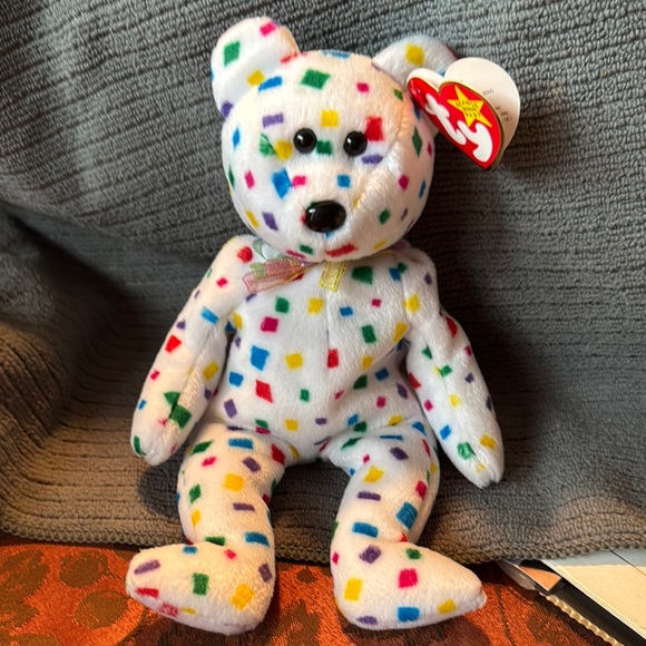 Ty Other - Ty 2K 2000 Colorful Polka Dot Bear Plush Toy